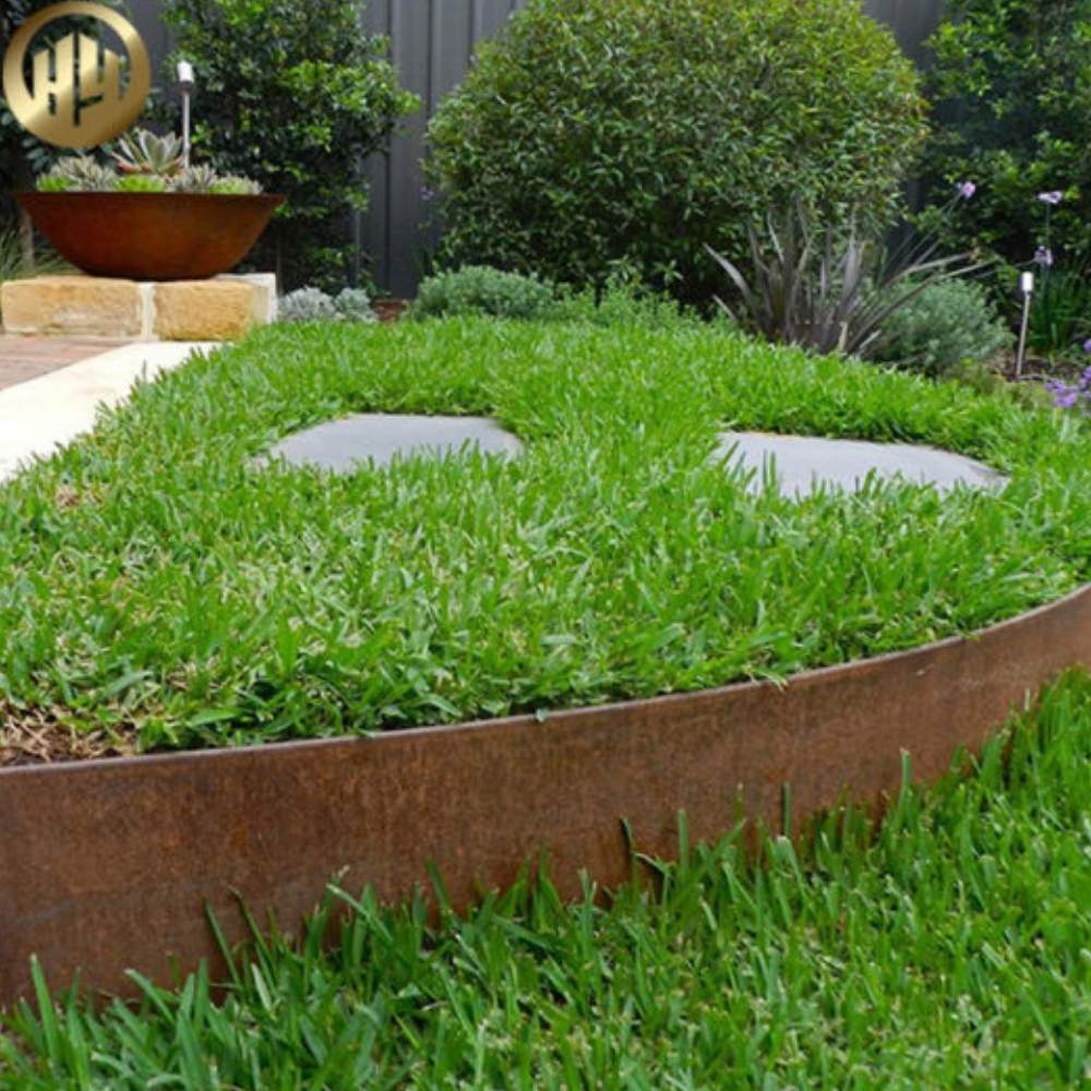 Corten garden edging