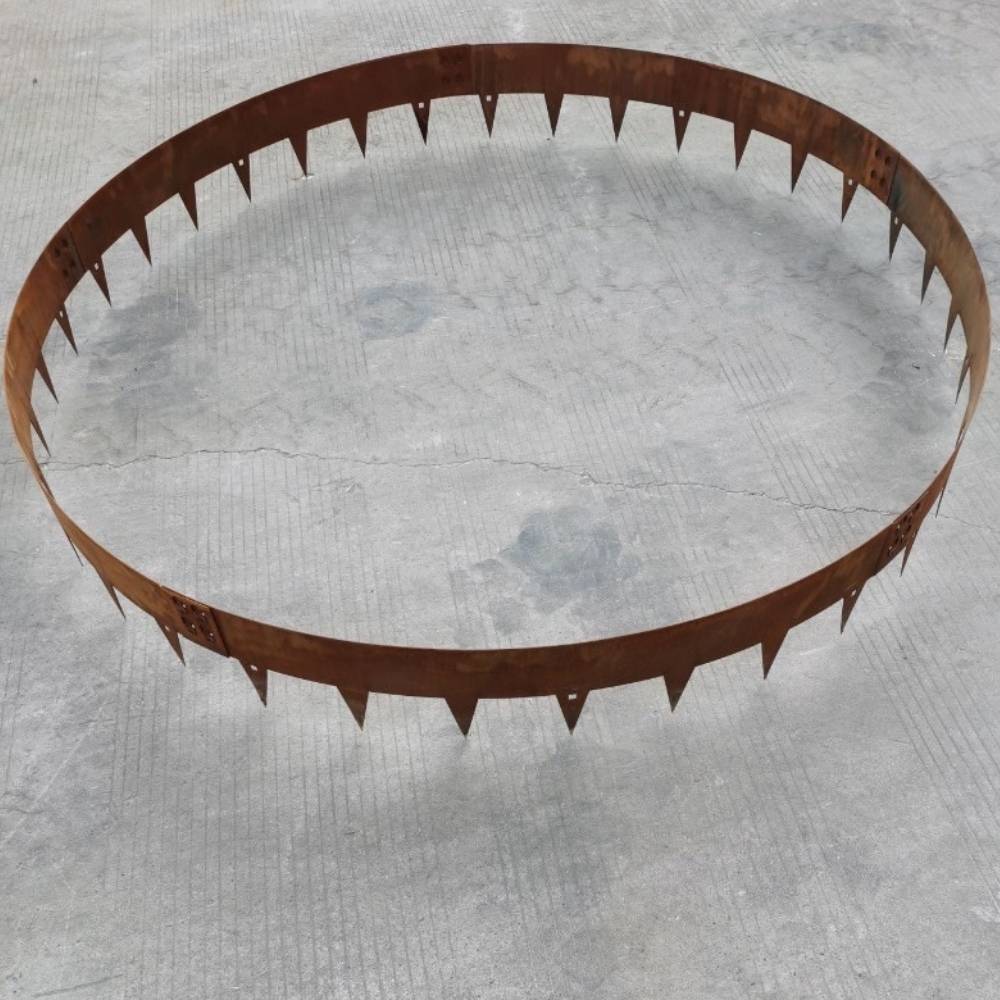 Corten steel tree edging
